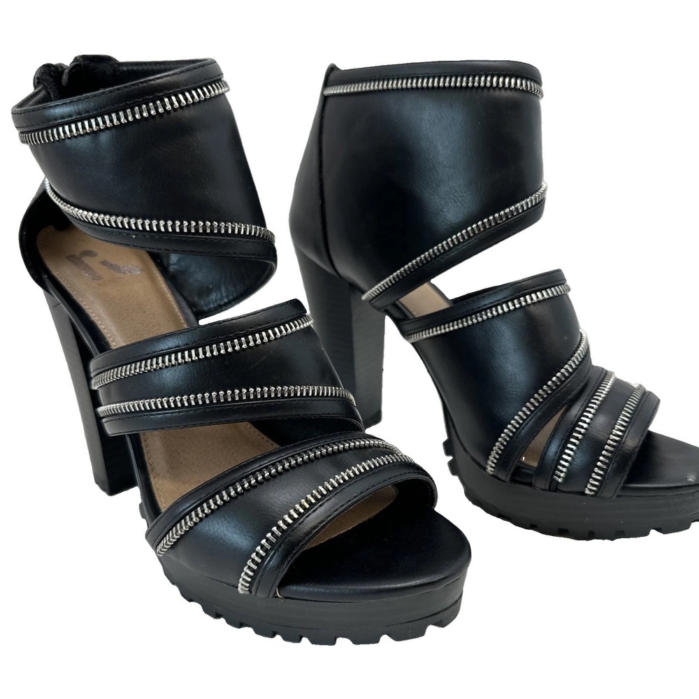 Women's Report Black Heels 9 Super Traction